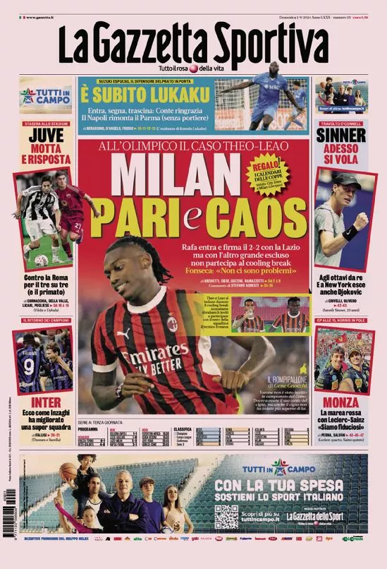 Prima-pagina-gazzetta-dello-sport-edizione-di-oggi-01-09-2024