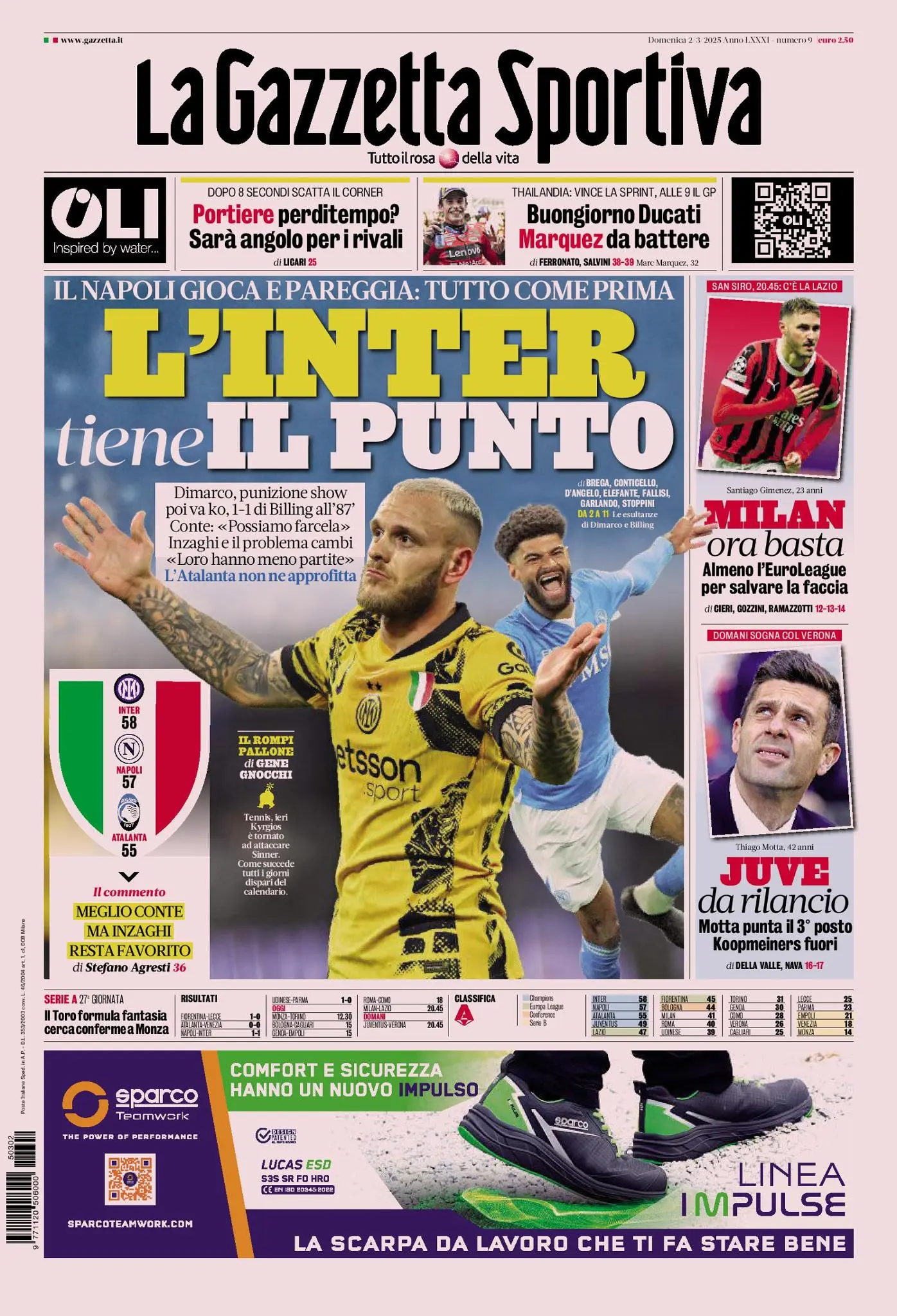 Prima-pagina-gazzetta-dello-sport-edizione-di-oggi-02-03-2025