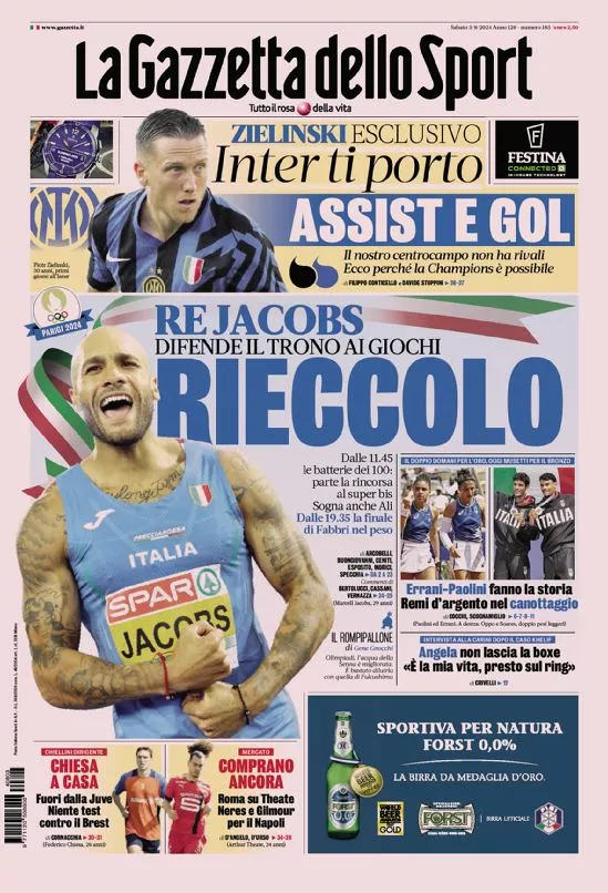 Prima-pagina-gazzetta-dello-sport-edizione-di-oggi-03-08-2024