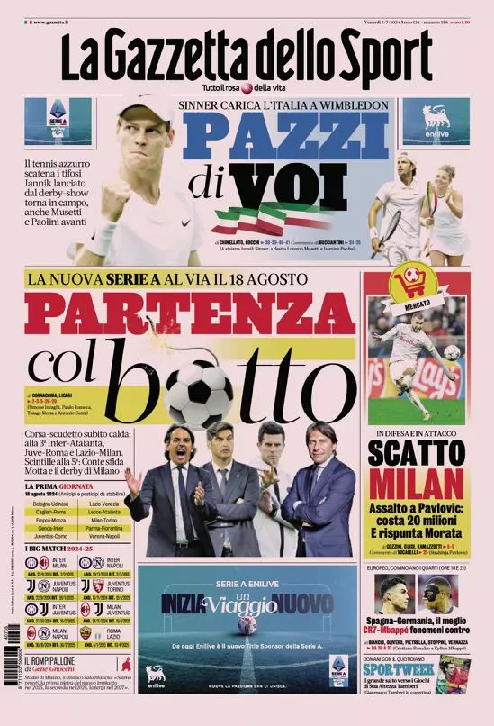 Prima-pagina-gazzetta-dello-sport-edizione-di-oggi-05-07-2024