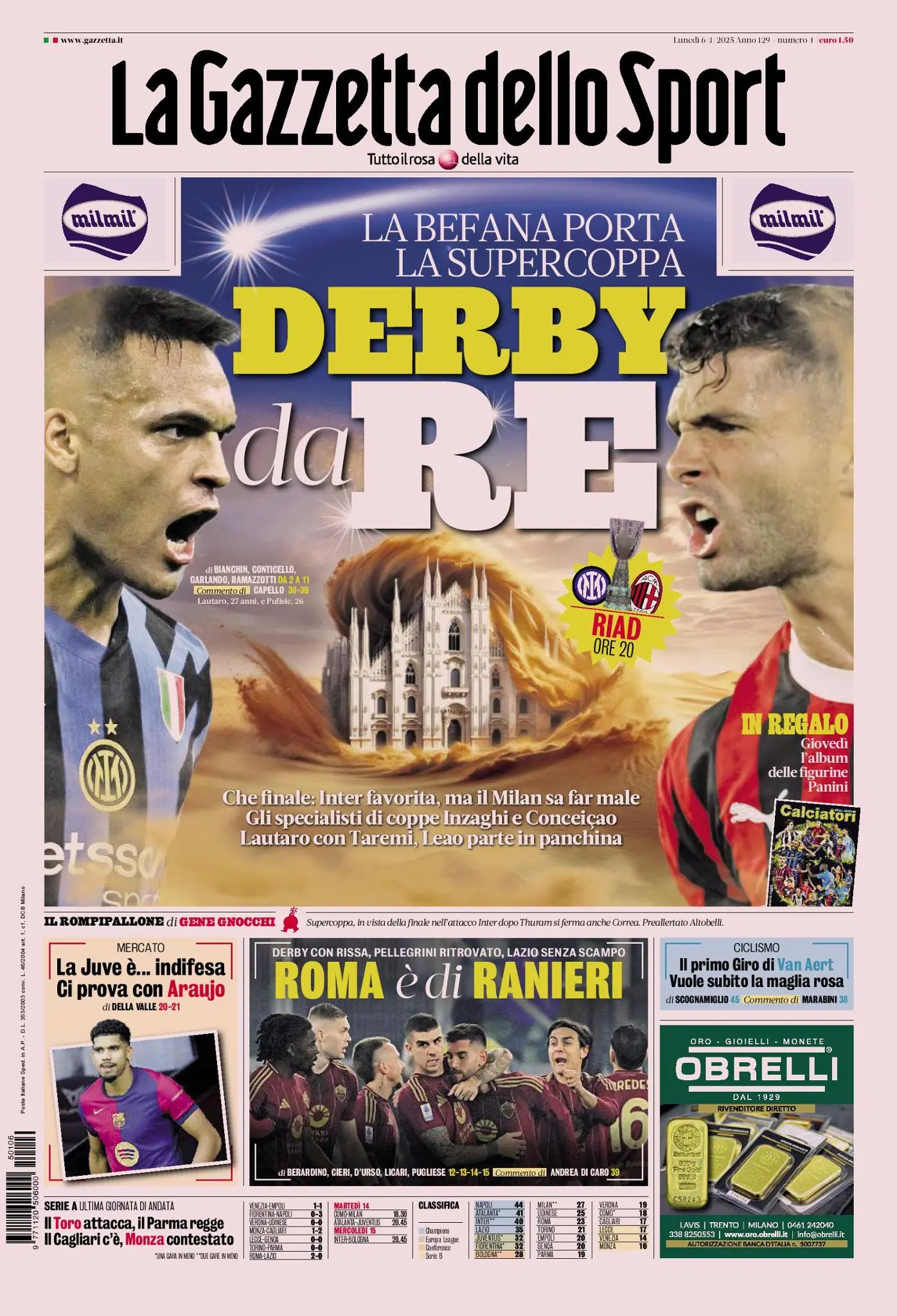 Prima-pagina-gazzetta-dello-sport-edizione-di-oggi-06-01-2025