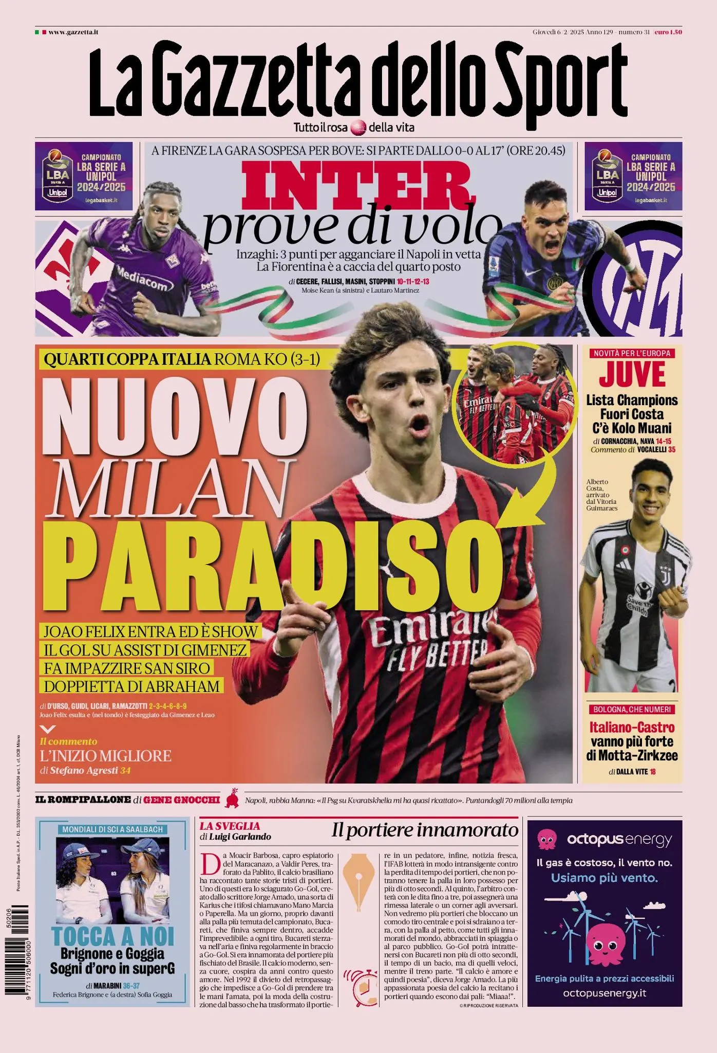 Prima-pagina-gazzetta-dello-sport-edizione-di-oggi-06-02-2025