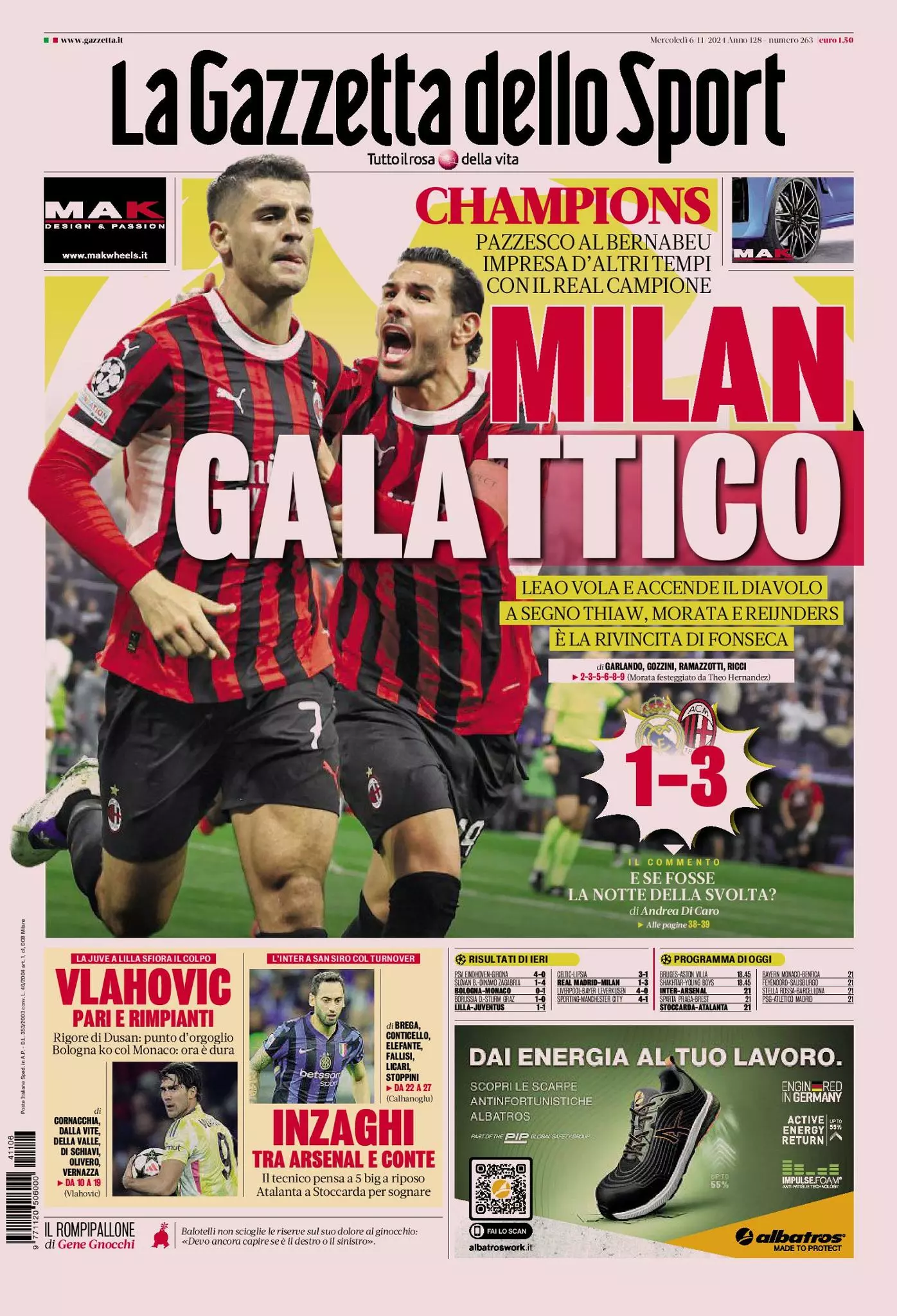 Prima-pagina-gazzetta-dello-sport-edizione-di-oggi-06-11-2024