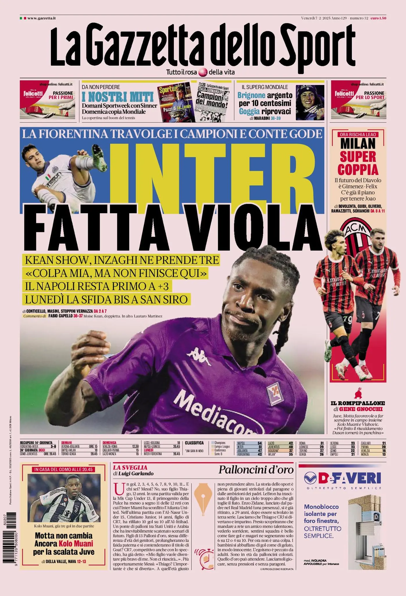 Prima-pagina-gazzetta-dello-sport-edizione-di-oggi-07-02-2025