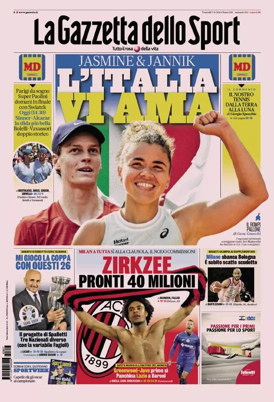 Prima-pagina-gazzetta-dello-sport-edizione-di-oggi-07-06-2024