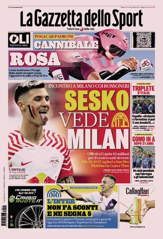 Prima-pagina-gazzetta-dello-sport-edizione-di-oggi-11-05-2024