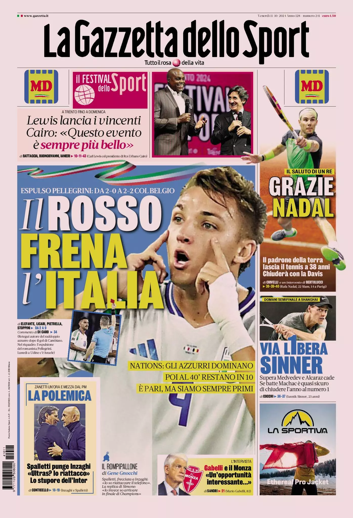 Prima-pagina-gazzetta-dello-sport-edizione-di-oggi-11-10-2024