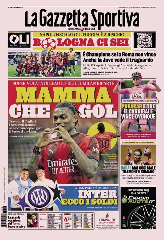 Prima-pagina-gazzetta-dello-sport-edizione-di-oggi-12-05-2024