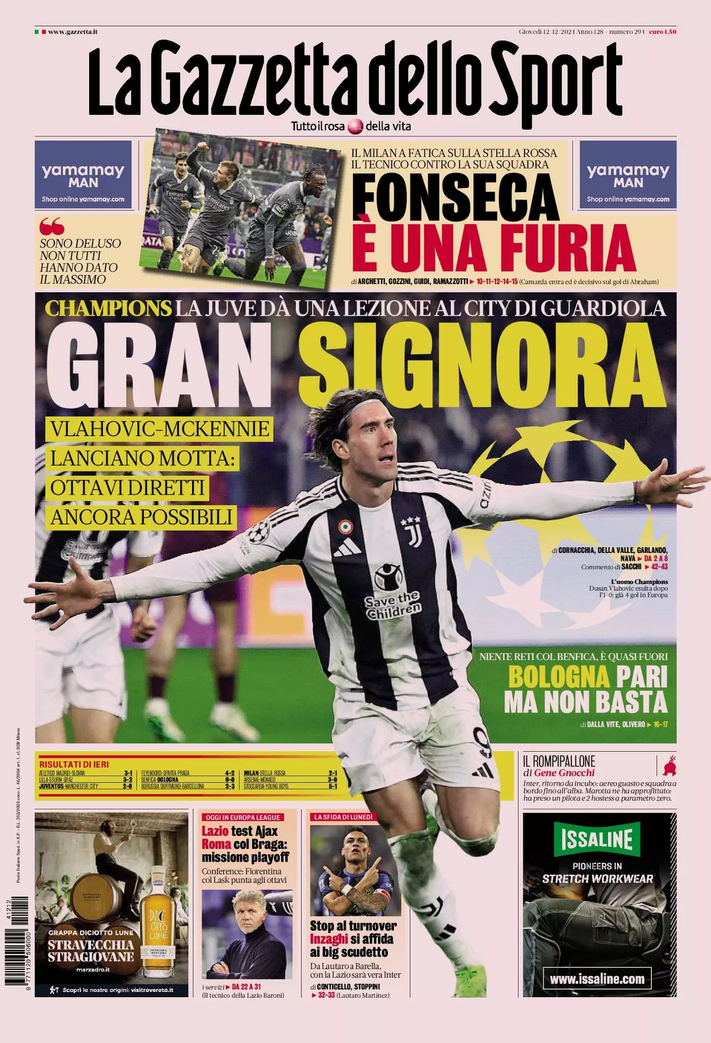 Prima-pagina-gazzetta-dello-sport-edizione-di-oggi-12-12-2024