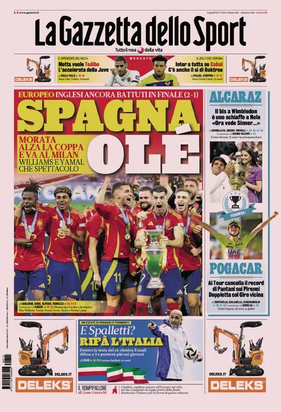 Prima-pagina-gazzetta-dello-sport-edizione-di-oggi-15-07-2024