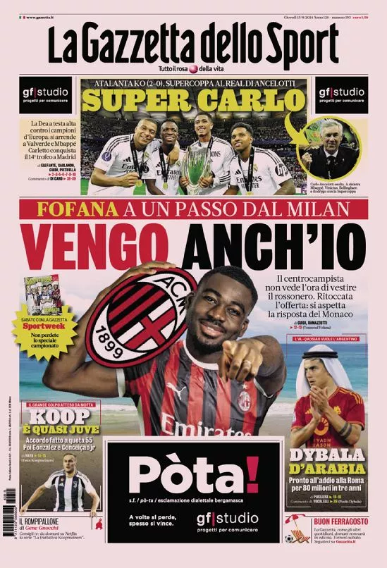 Prima-pagina-gazzetta-dello-sport-edizione-di-oggi-15-08-2024