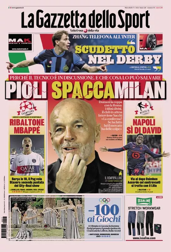 Prima-pagina-gazzetta-dello-sport-edizione-di-oggi-17-04-2024