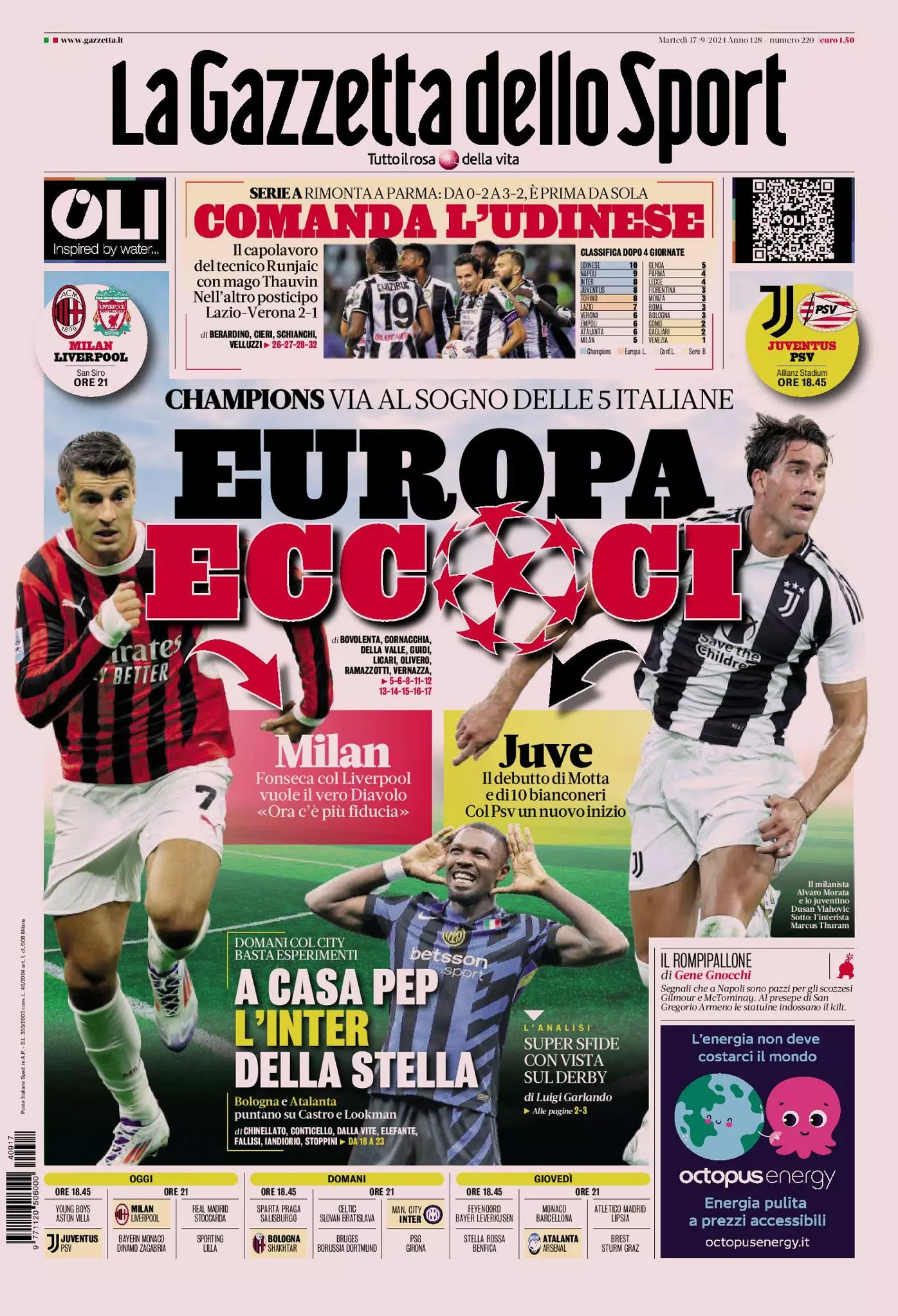 Prima-pagina-gazzetta-dello-sport-edizione-di-oggi-17-09-2024