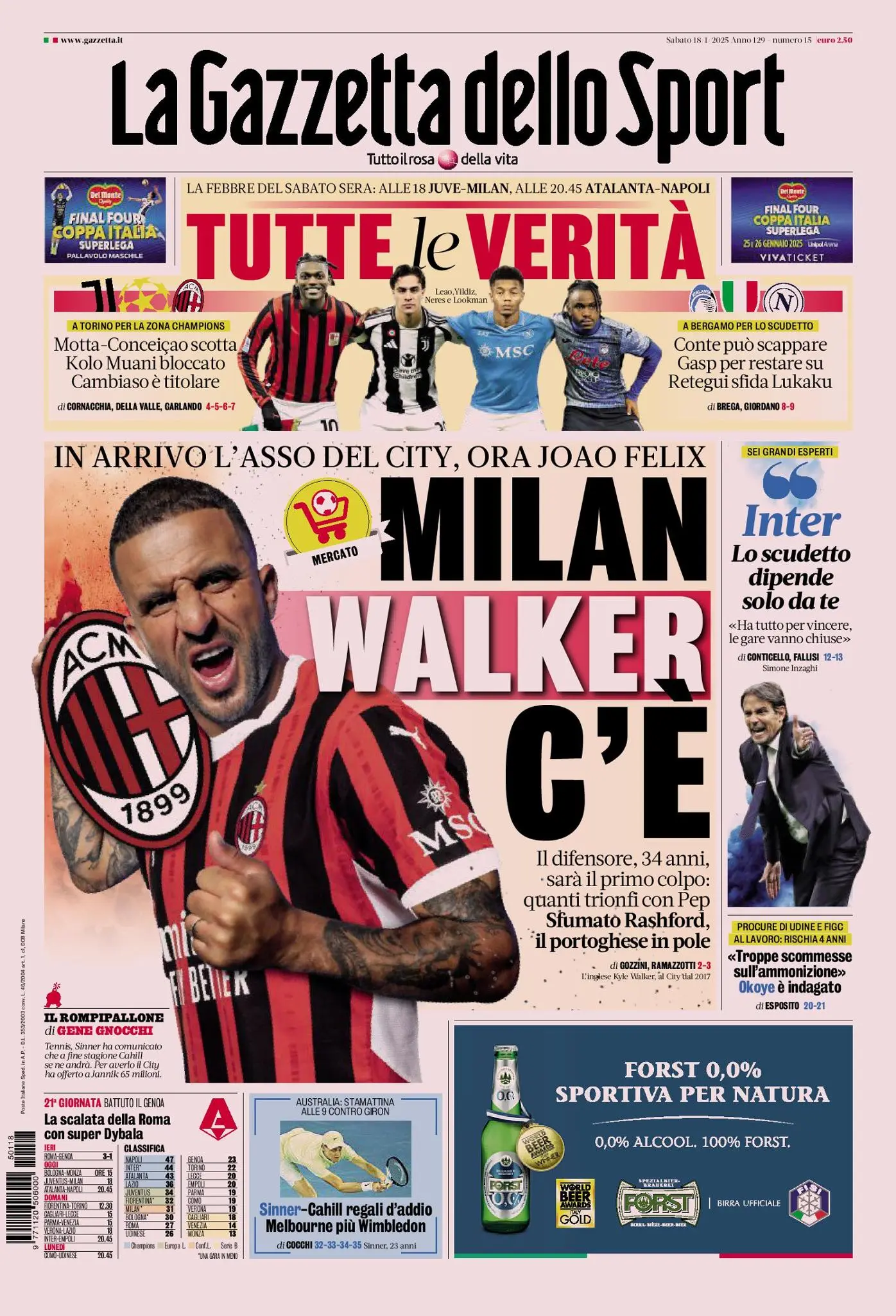 Prima-pagina-gazzetta-dello-sport-edizione-di-oggi-18-01-2025