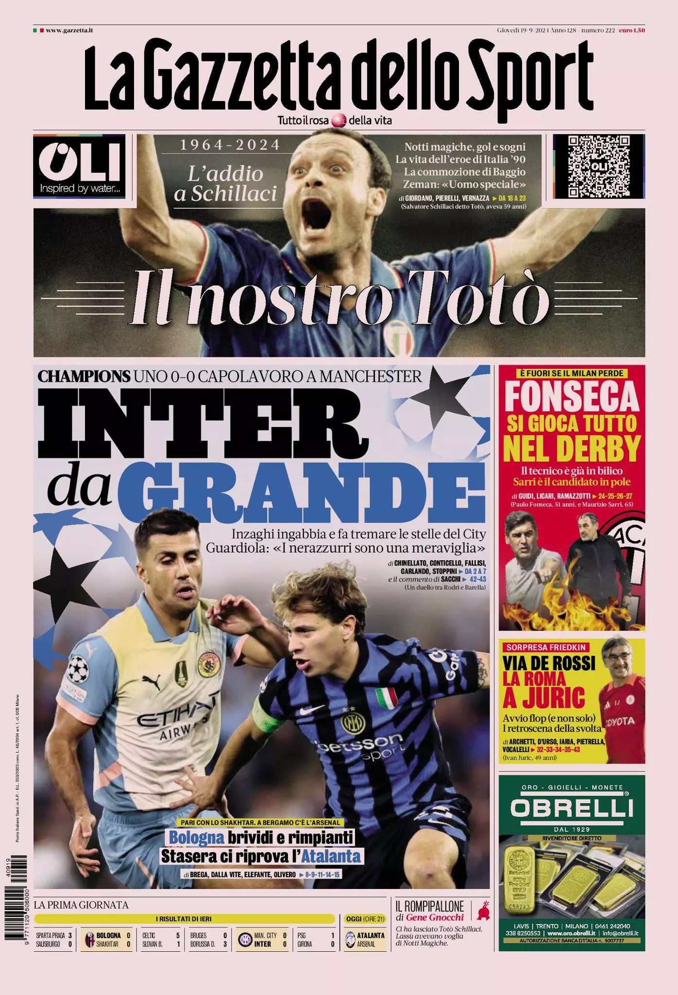 Prima-pagina-gazzetta-dello-sport-edizione-di-oggi-19-09-2024