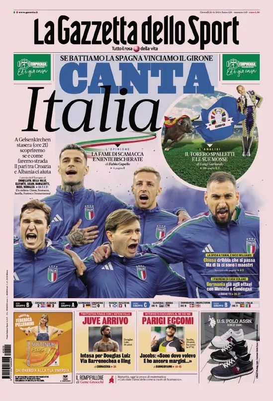 Prima-pagina-gazzetta-dello-sport-edizione-di-oggi-20-06-2024