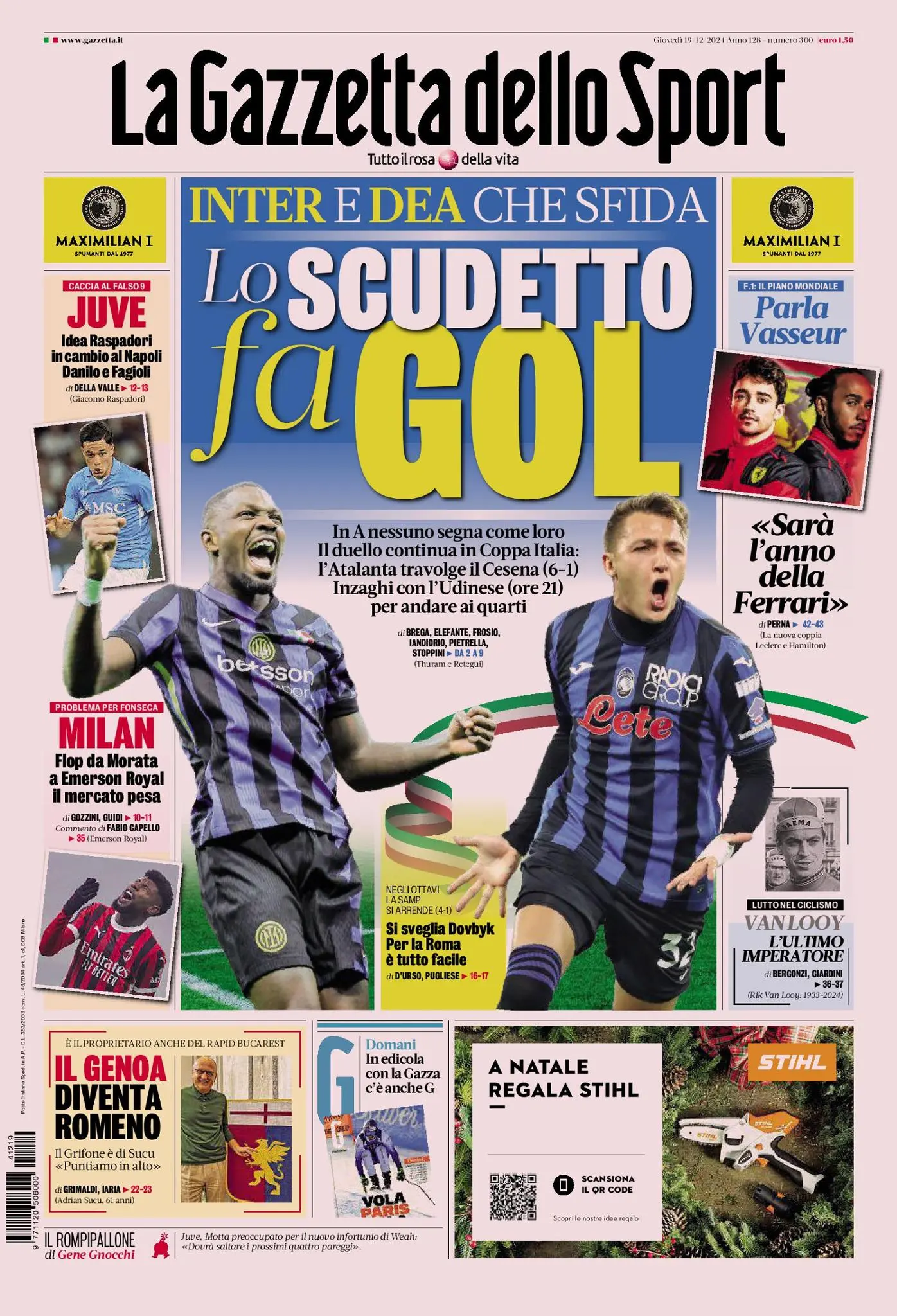 Prima-pagina-gazzetta-dello-sport-edizione-di-oggi-20-12-2024