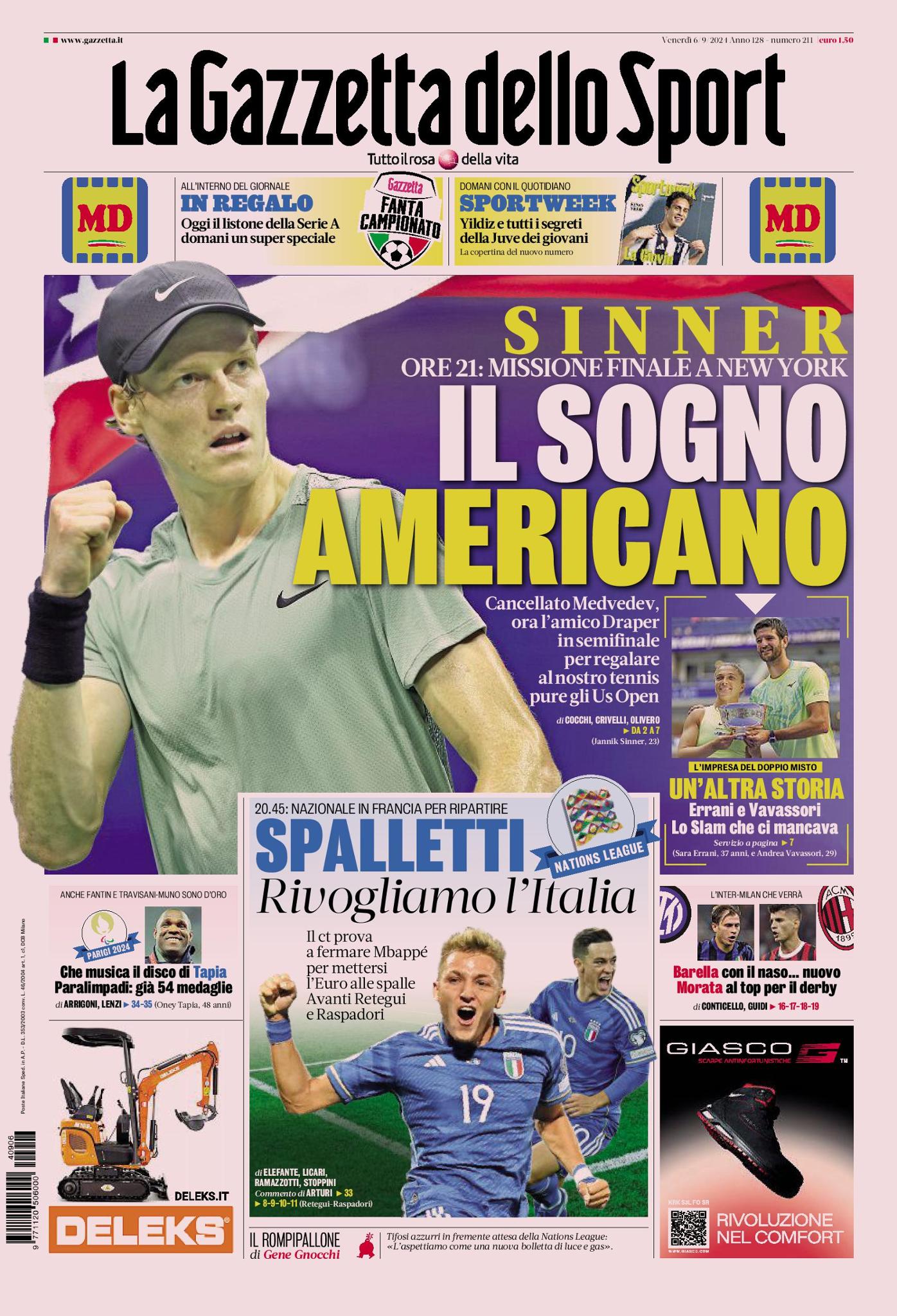 Prima-pagina-gazzetta-dello-sport-edizione-di-oggi-Array