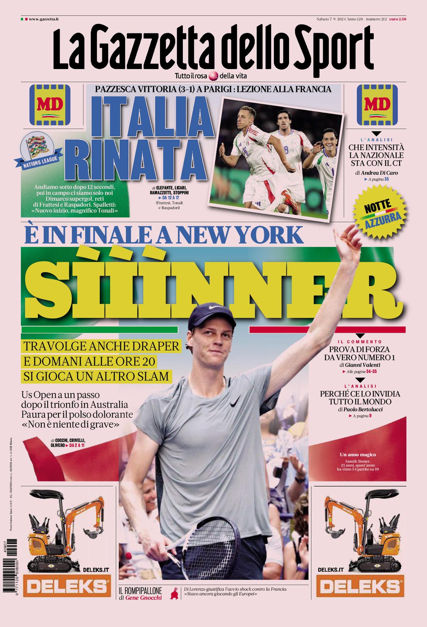 Prima-pagina-gazzetta-dello-sport-edizione-di-oggi-Array