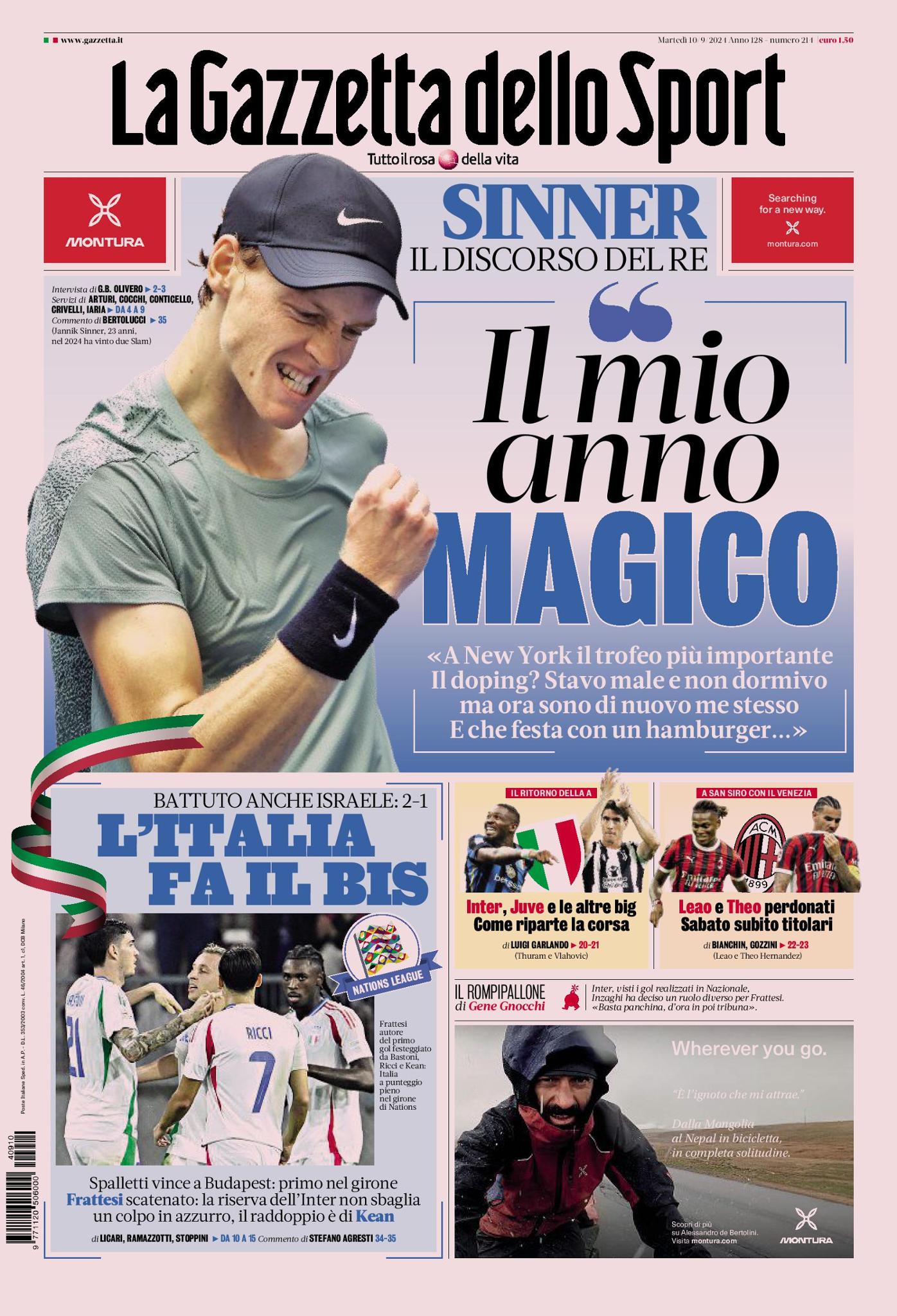 Prima-pagina-gazzetta-dello-sport-edizione-di-oggi-Array