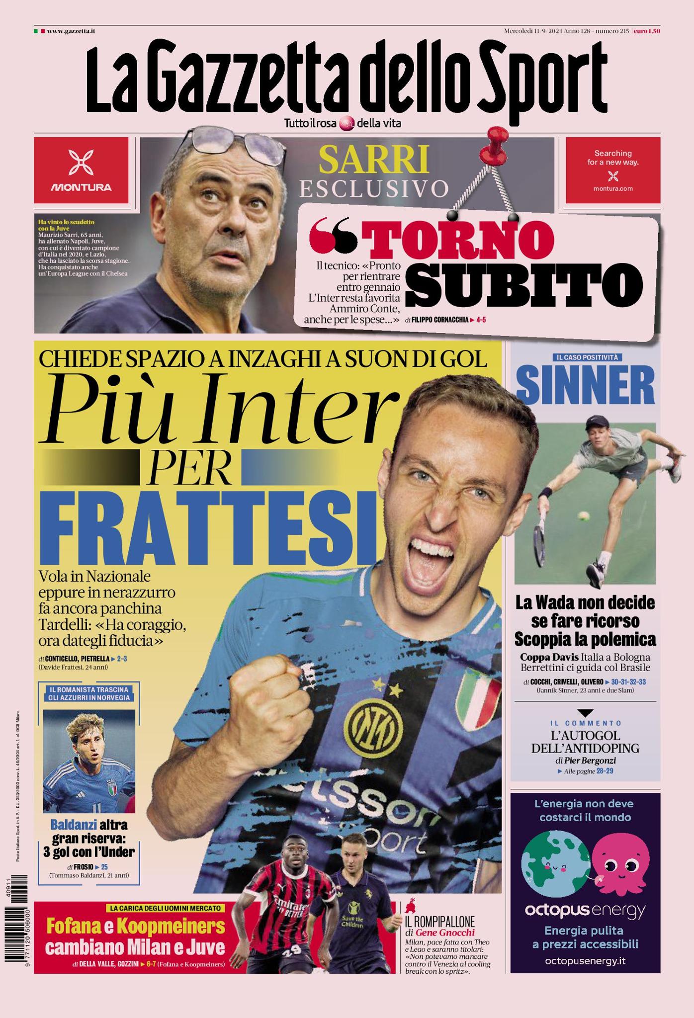 Prima-pagina-gazzetta-dello-sport-edizione-di-oggi-Array