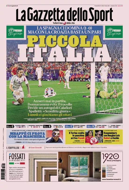 Prima-pagina-gazzetta-dello-sport-edizione-di-oggi-21-06-2024