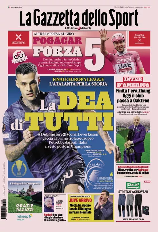 Prima-pagina-gazzetta-dello-sport-edizione-di-oggi-22-05-2024