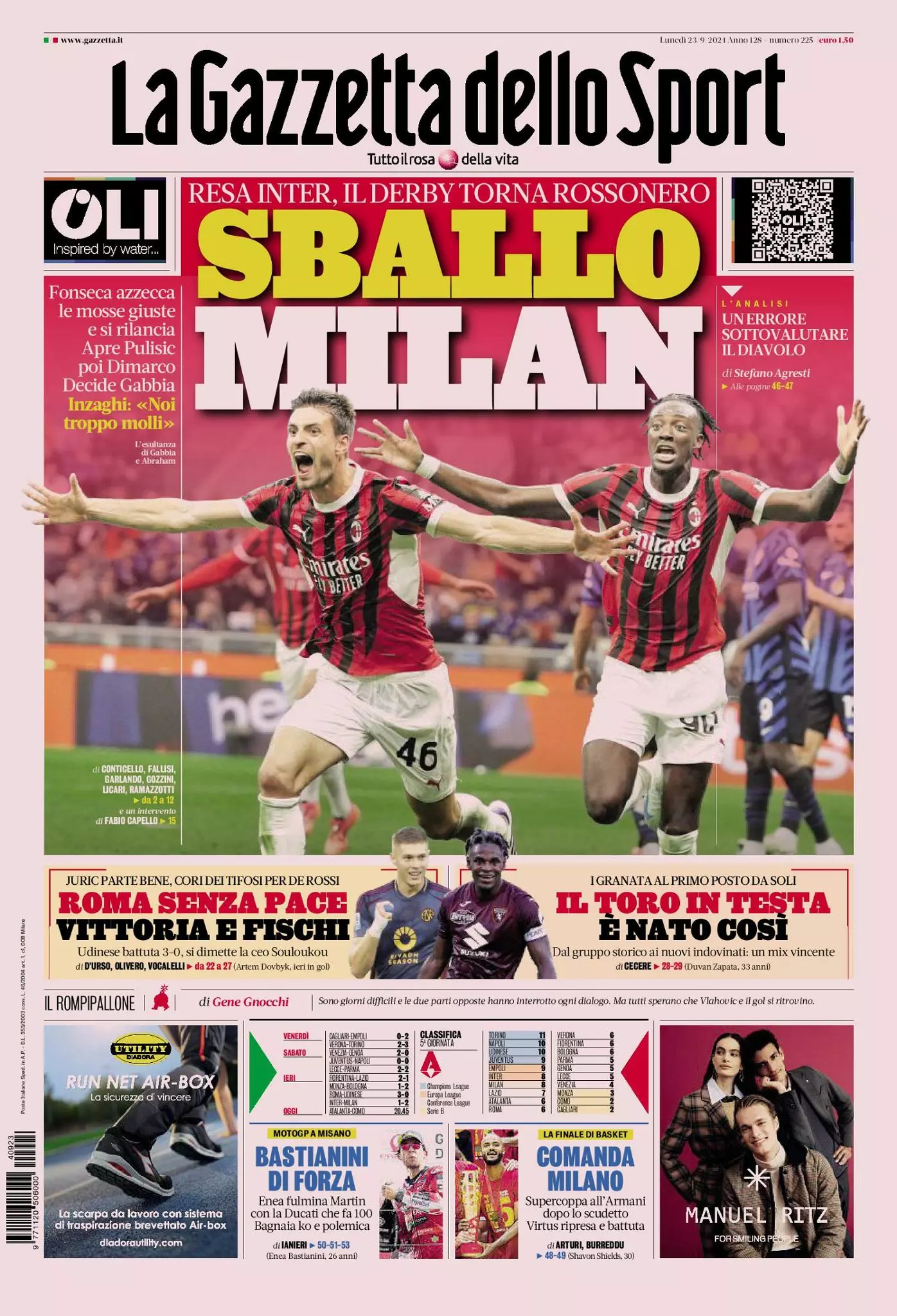 Prima-pagina-gazzetta-dello-sport-edizione-di-oggi-23-09-2024