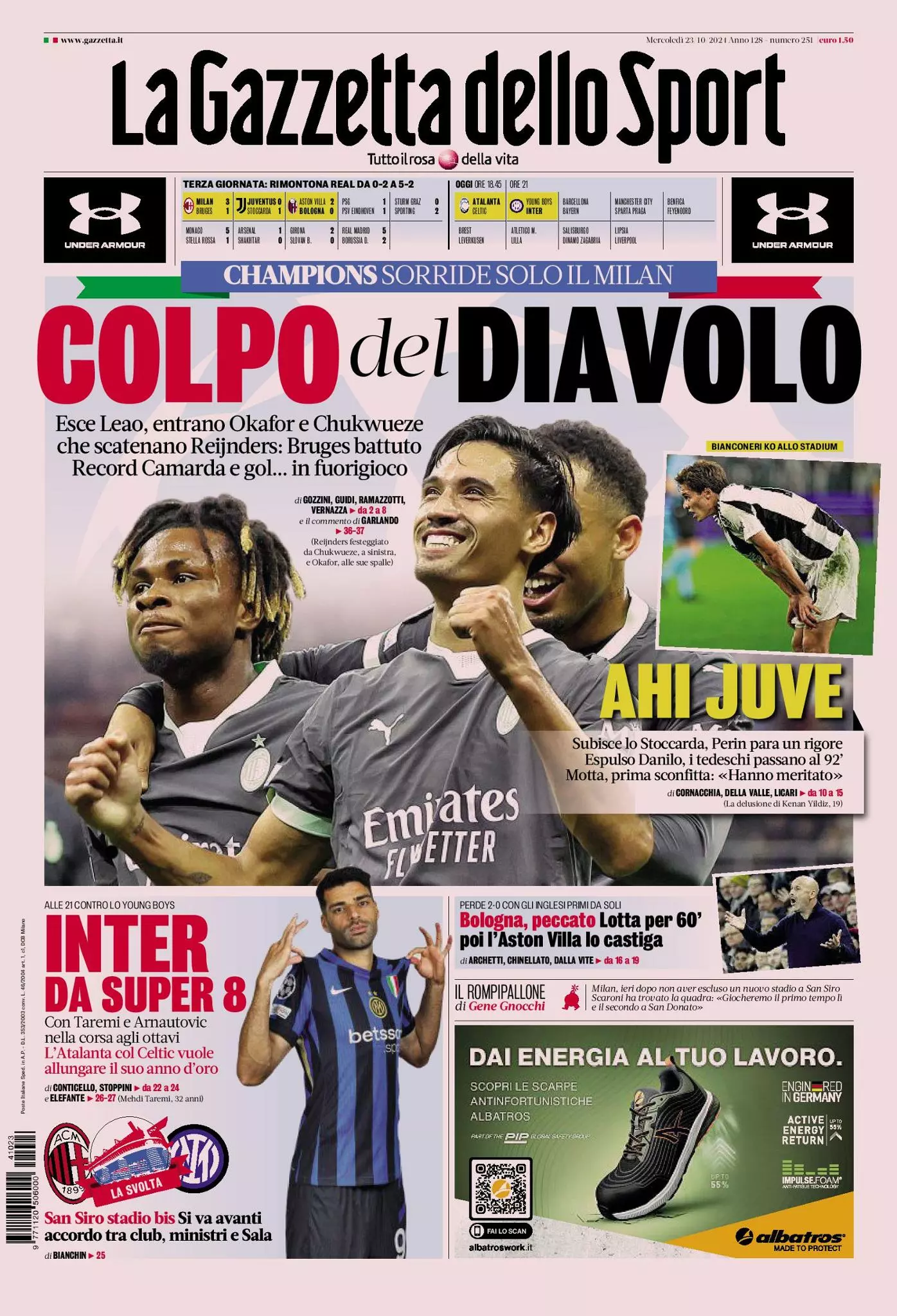 Prima-pagina-gazzetta-dello-sport-edizione-di-oggi-23-10-2024