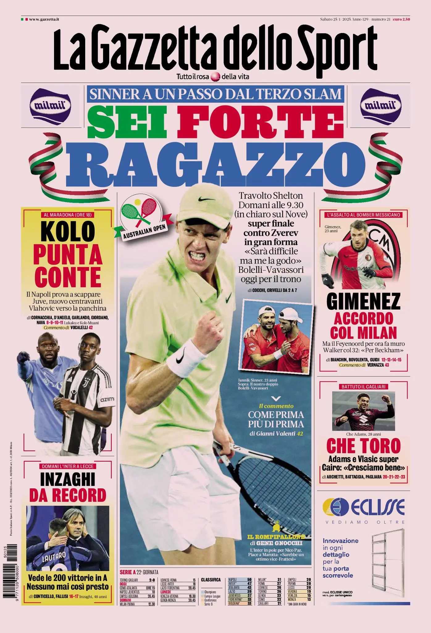 Prima-pagina-gazzetta-dello-sport-edizione-di-oggi-25-01-2025