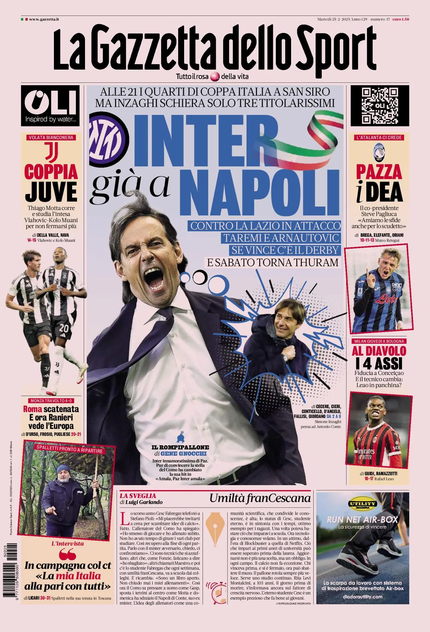 Prima-pagina-gazzetta-dello-sport-edizione-di-oggi-25-02-2025