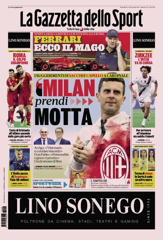 Prima-pagina-gazzetta-dello-sport-edizione-di-oggi-26-04-2024