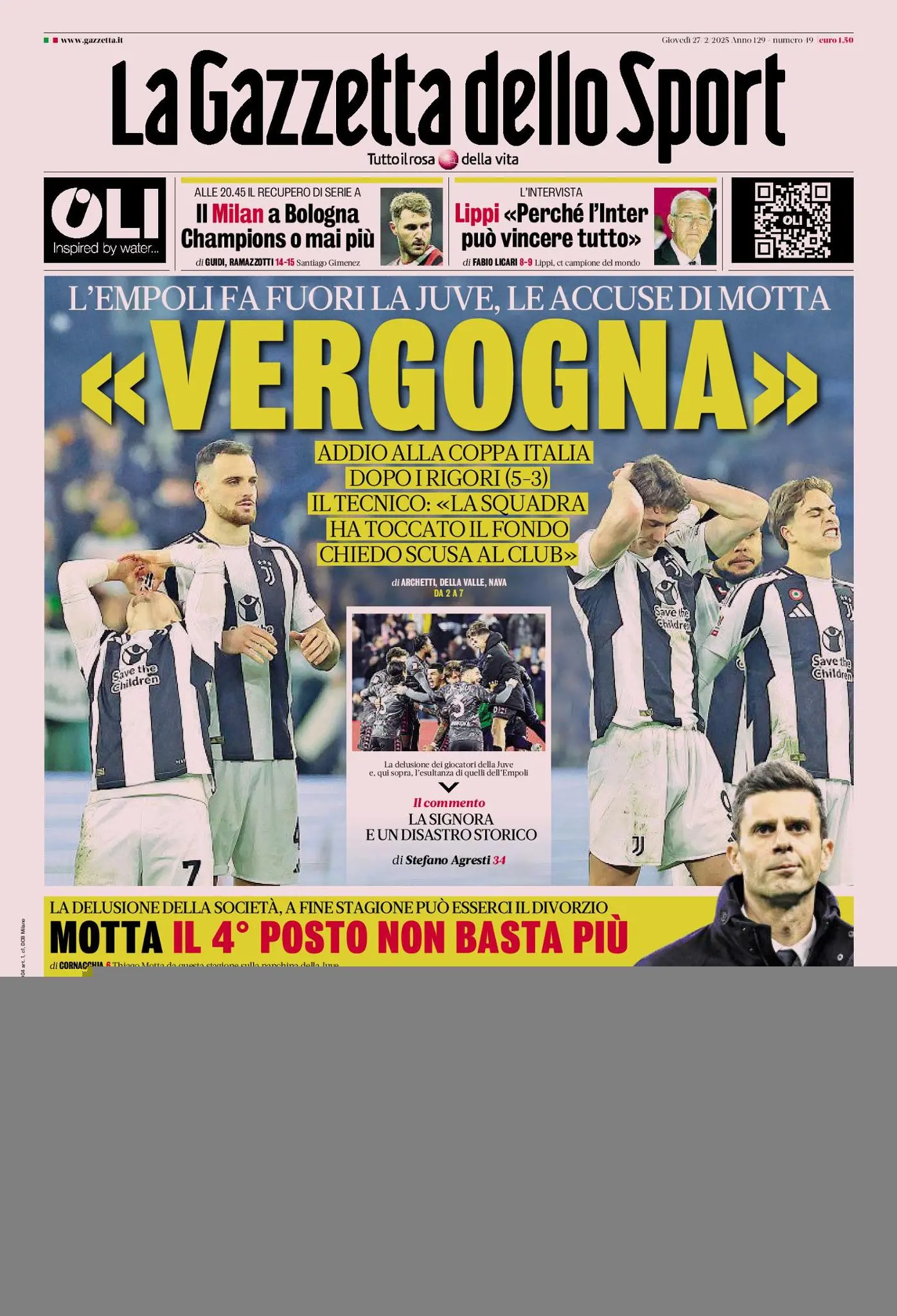 Prima-pagina-gazzetta-dello-sport-edizione-di-oggi-27-02-2025