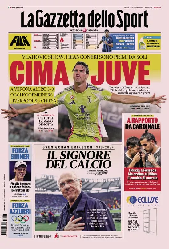 Prima-pagina-gazzetta-dello-sport-edizione-di-oggi-27-08-2024