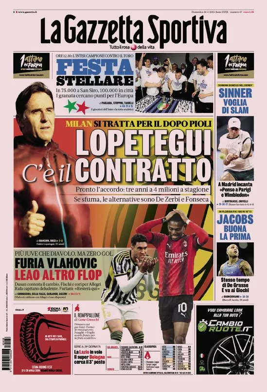 Prima-pagina-gazzetta-dello-sport-edizione-di-oggi-28-04-2024