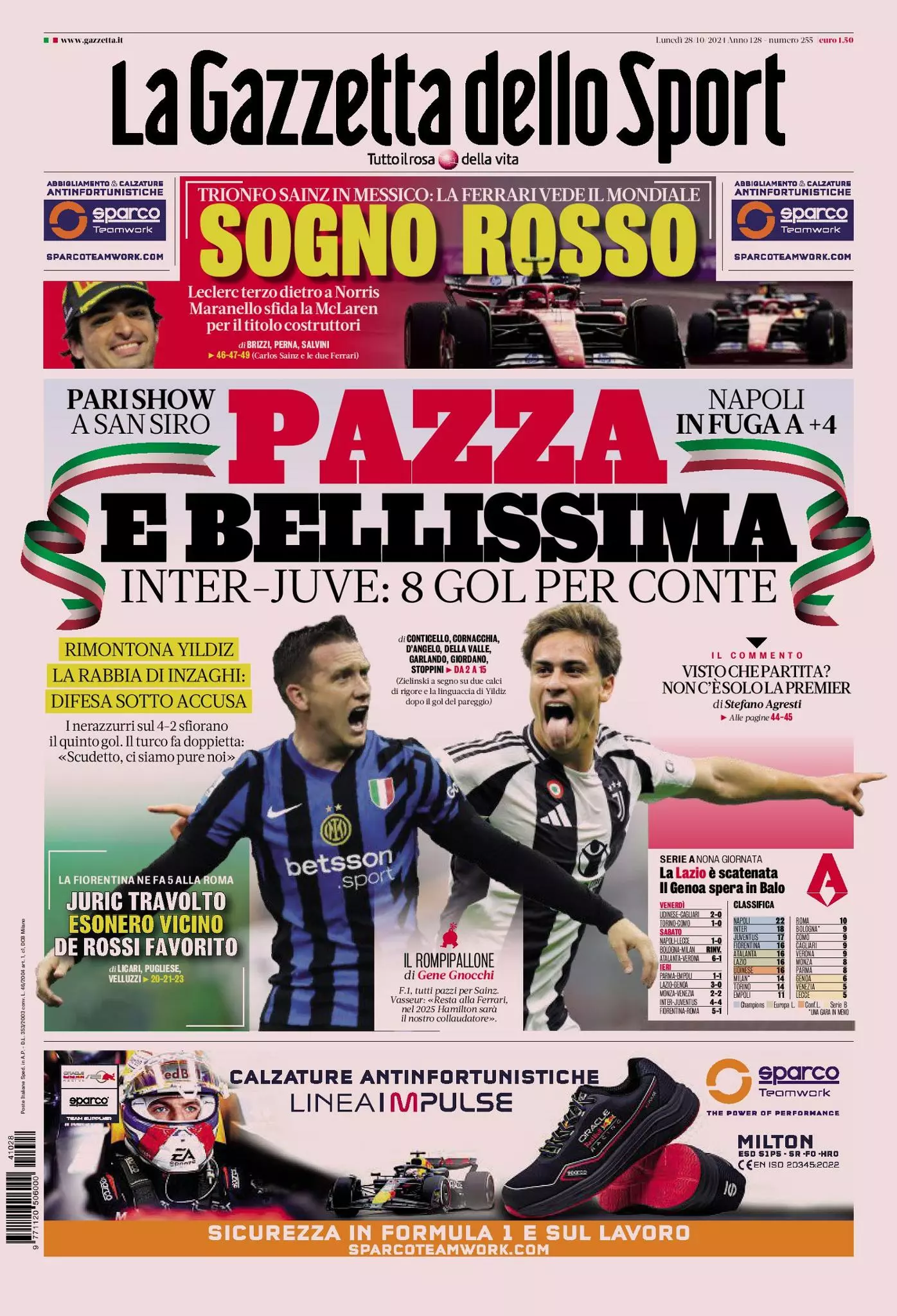 Prima-pagina-gazzetta-dello-sport-edizione-di-oggi-28-10-2024