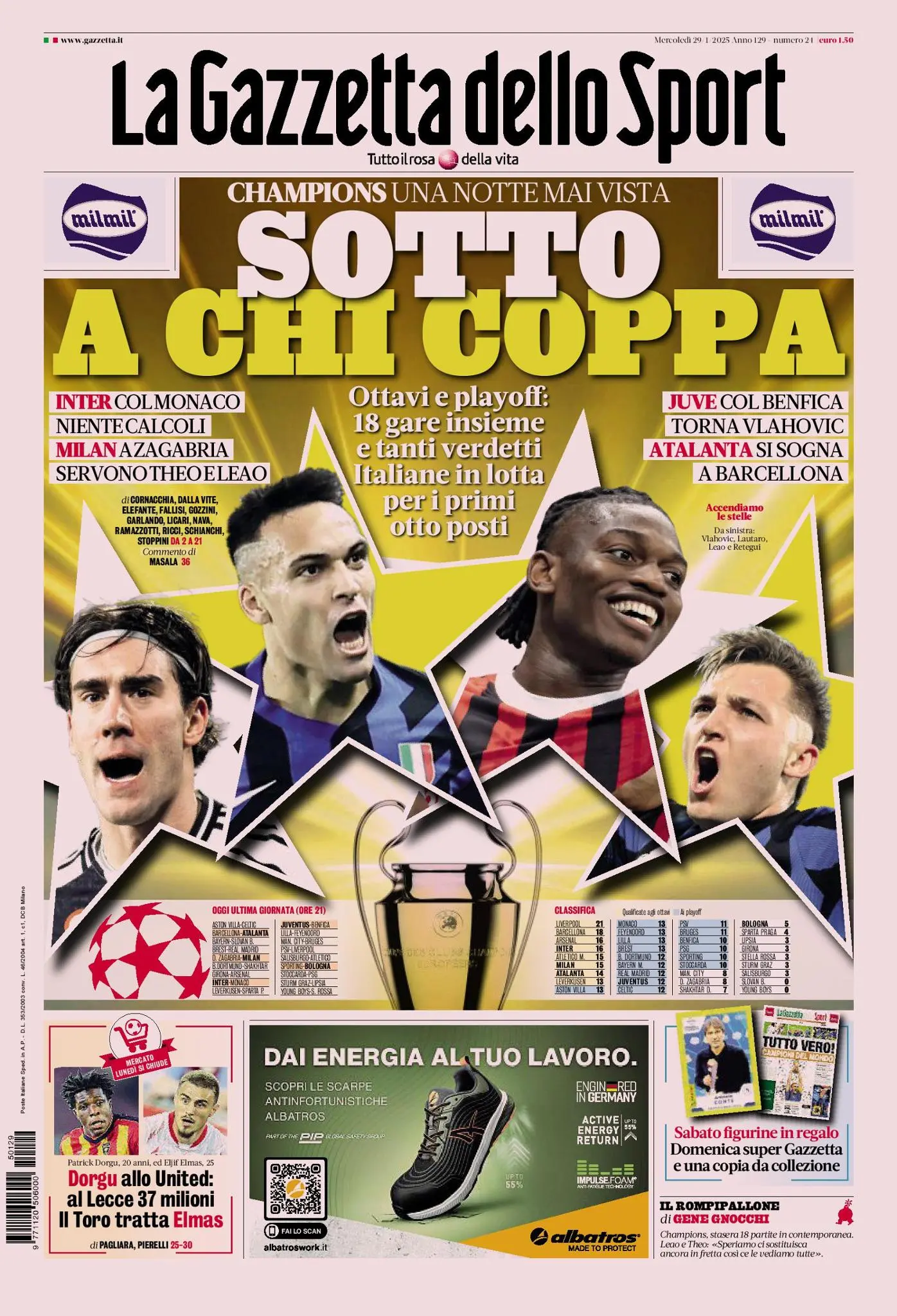 Prima-pagina-gazzetta-dello-sport-edizione-di-oggi-29-01-2025