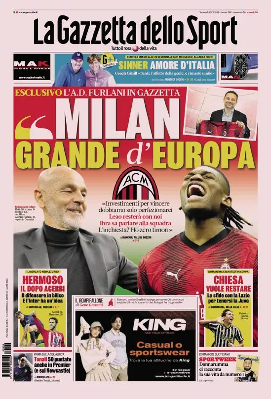 Prima-pagina-gazzetta-dello-sport-edizione-di-oggi-29-03-2024