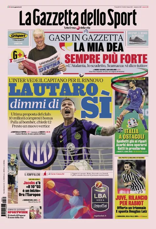 Prima-pagina-gazzetta-dello-sport-edizione-di-oggi-31-05-2024