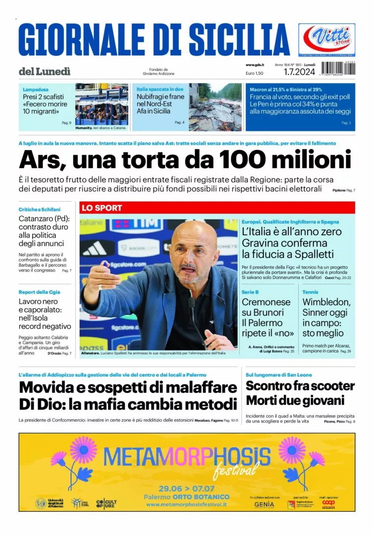 Prima-pagina-Giornale-di-Sicilia-edizione-di-oggi-01-07-2024