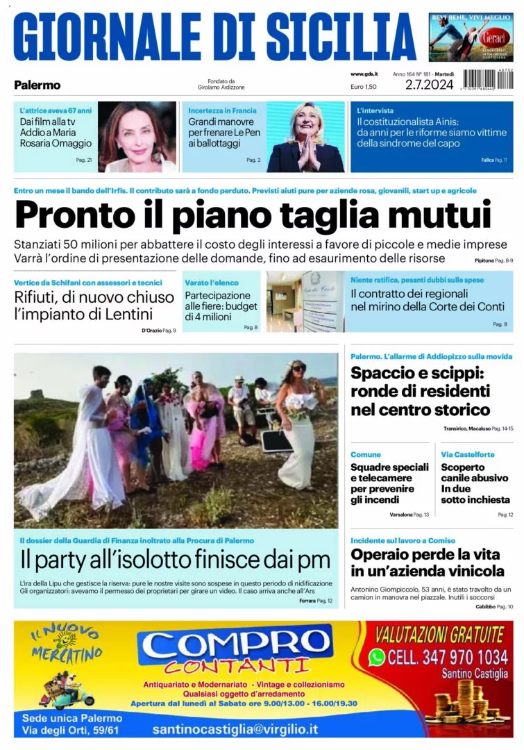 Prima-pagina-Giornale-di-Sicilia-edizione-di-oggi-02-07-2024