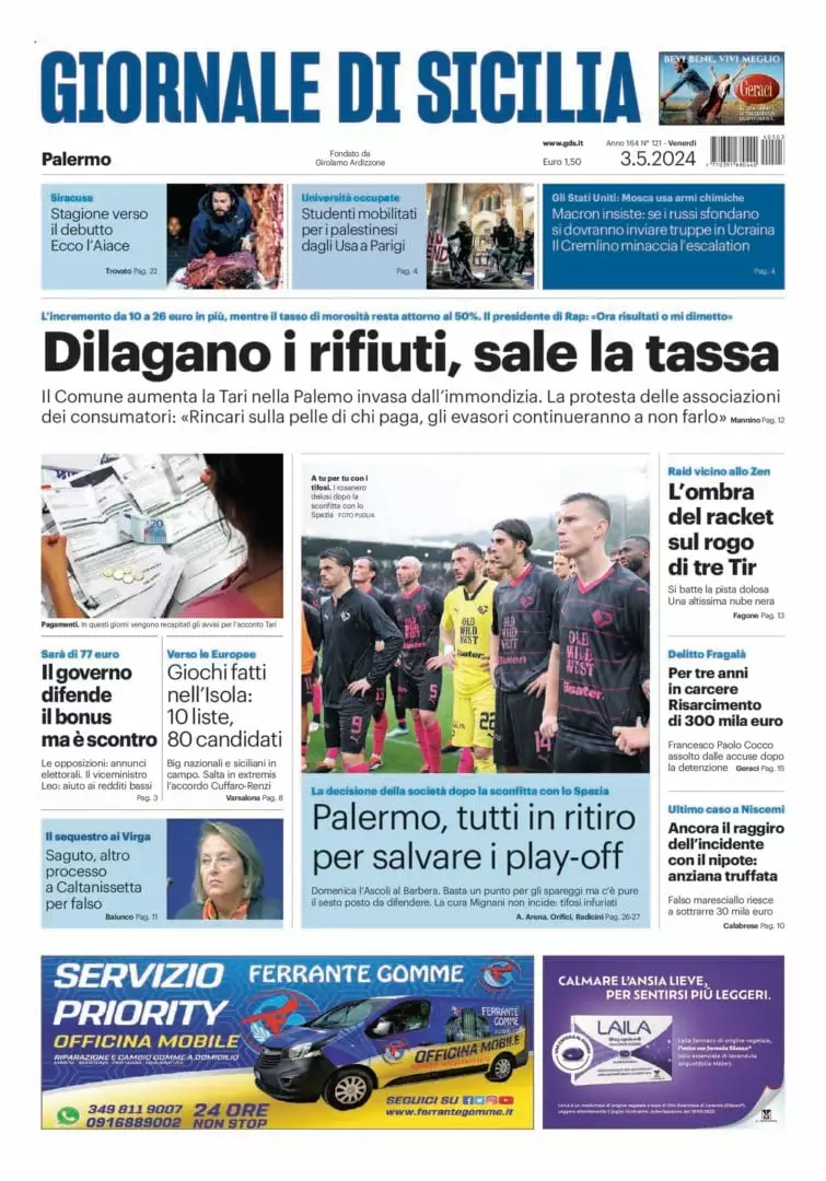 Prima-pagina-Giornale-di-Sicilia-edizione-di-oggi-03-05-2024