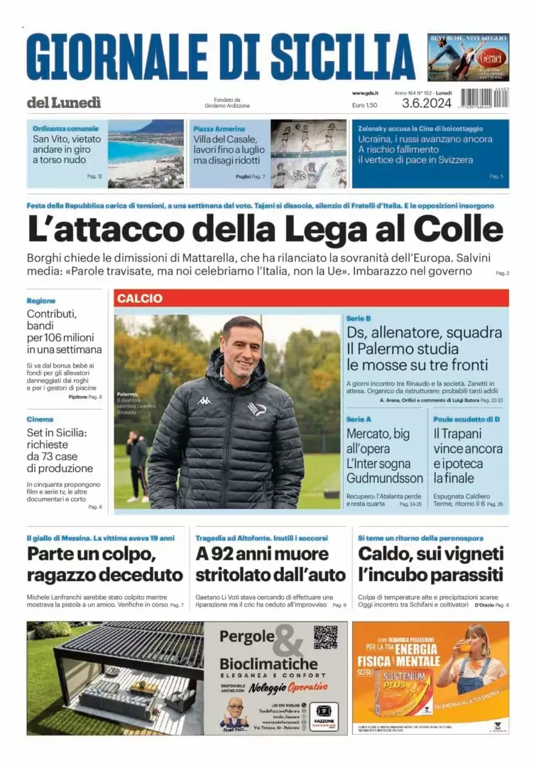 Prima-pagina-Giornale-di-Sicilia-edizione-di-oggi-03-06-2024