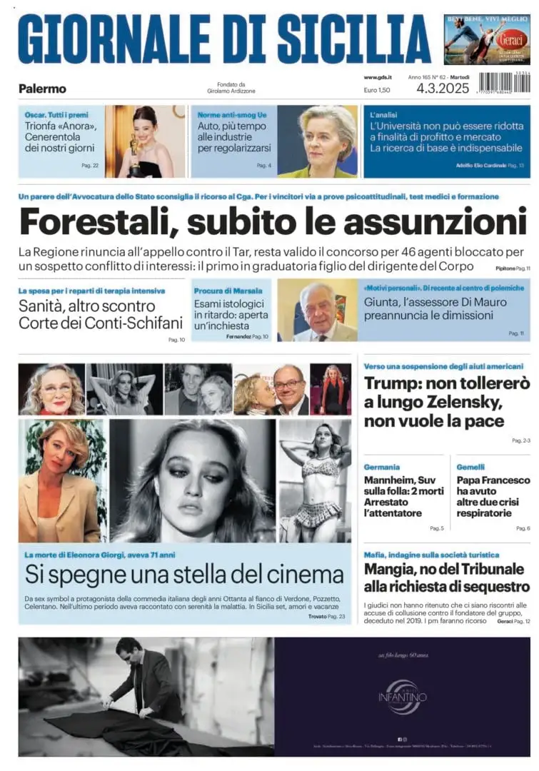 Prima-pagina-Giornale-di-Sicilia-edizione-di-oggi-04-03-2025