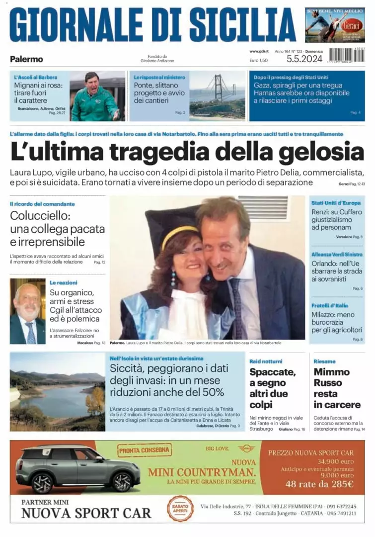 Prima-pagina-Giornale-di-Sicilia-edizione-di-oggi-05-05-2024