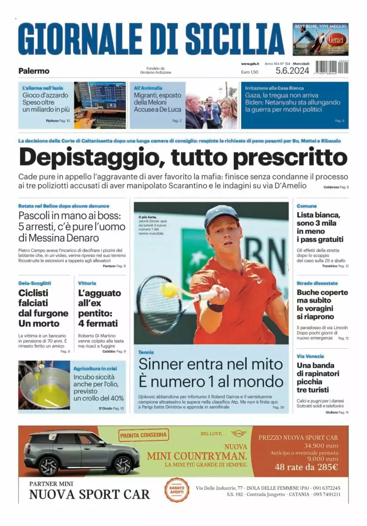 Prima-pagina-Giornale-di-Sicilia-edizione-di-oggi-05-06-2024