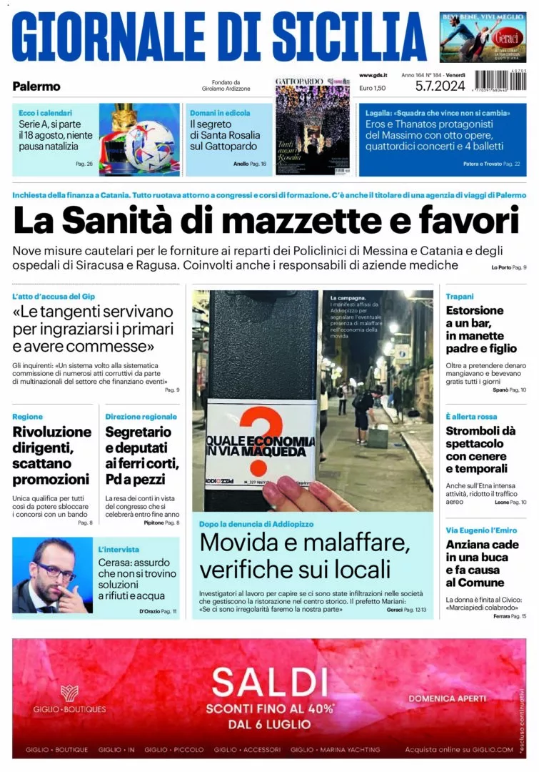 Prima-pagina-Giornale-di-Sicilia-edizione-di-oggi-05-07-2024