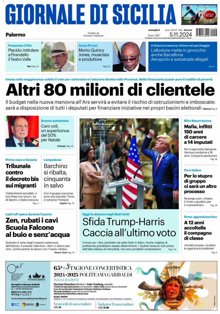 Prima-pagina-Giornale-di-Sicilia-edizione-di-oggi-05-11-2024