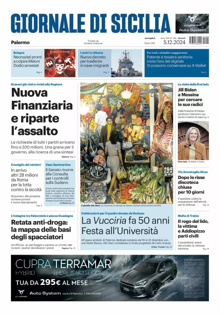 Prima-pagina-Giornale-di-Sicilia-edizione-di-oggi-05-12-2024