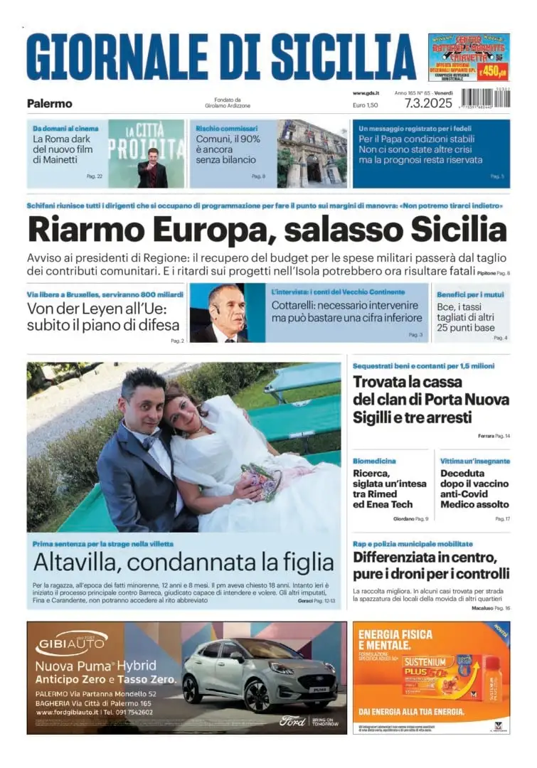 Prima-pagina-Giornale-di-Sicilia-edizione-di-oggi-07-03-2025